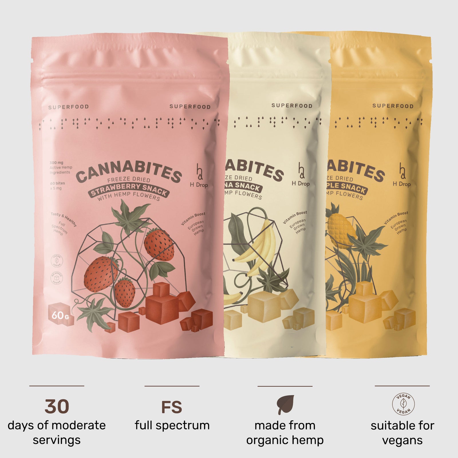 Cannabites - Bundle of all tastes (60pc x3) – H Drop